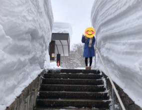 雪がすごい...！