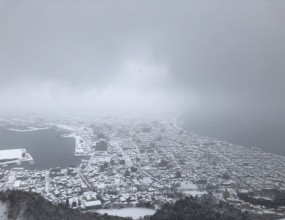 今年の函館山は豪雪。。。